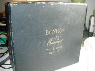 Vintage Watchmakers Benrus Waterproof Watch Case Opener with 10 Fixtures X - 2