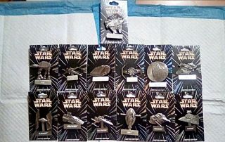 Disney Star Wars Vehicles Standee Hinged 13 Pin Set Pin Of Month Le Very Rare
