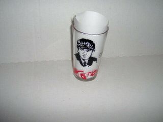 THE BEATLES GEORGE HARRISON GLASS TUMBLER NEMS ENTERPRISES LTD LDN VINTAGE 4