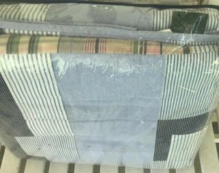 Vintage Htf RaRe Ralph Lauren Patchwork Quilt Madras Seersucker Bedding 2 2