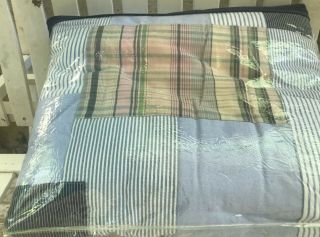 Vintage Htf RaRe Ralph Lauren Patchwork Quilt Madras Seersucker Bedding 2 3