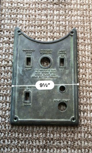 Vintage Otis Micro Drive Elevator Control Panel Brass Antique 2
