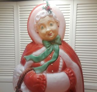 Christmas Mrs.  Santa Claus Blow Mold - Santas Best - - VTG - 40 