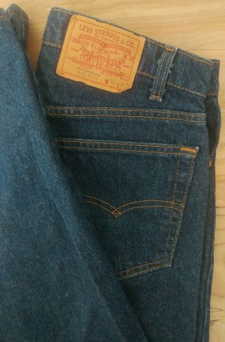 Vintage 70’s Levis 505 0217 Size 33 X 34 Indigo Single Stitch Denim Jeans A