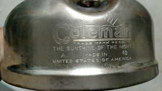 Vintage Rare 1940 Coleman Sunshine Of The Night Chrome Single Burner Stove
