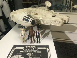 Star Wars Vintage 1979 Millennium Falcon,  Complete/works,  & Han,  Luke,  And Chewy