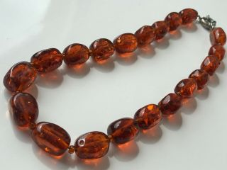 Natural Vintage Amber Beads Antique Baltic Old Necklace 59.  95 gr 2
