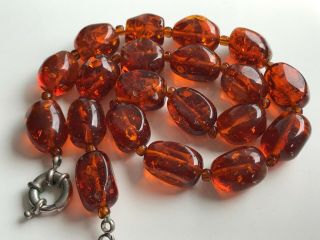 Natural Vintage Amber Beads Antique Baltic Old Necklace 59.  95 gr 5