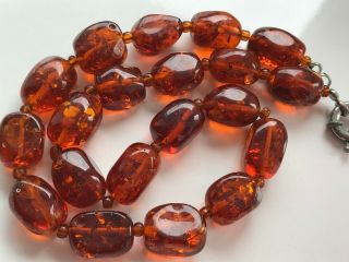 Natural Vintage Amber Beads Antique Baltic Old Necklace 59.  95 gr 7