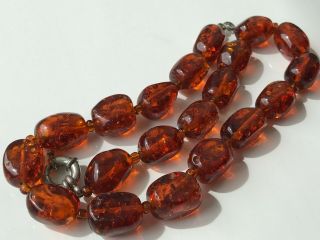 Natural Vintage Amber Beads Antique Baltic Old Necklace 59.  95 gr 8