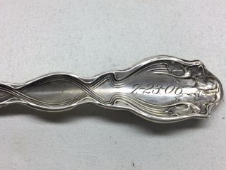 Antique Art Nouveau Unger Bros.  “Evangeline” Sterling Silver Spoon 6