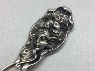 Antique Art Nouveau Unger Bros.  “Evangeline” Sterling Silver Spoon 7