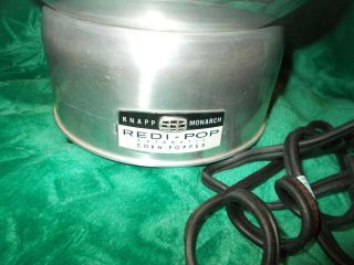 Vintage K&M,  Knapp Monarch Domed Clear Glass Electric Corn popper 3