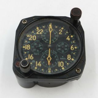 Very Rare Hamilton Watch Co.  World War Ii 37500 Elapsed Time Aircraft Clock