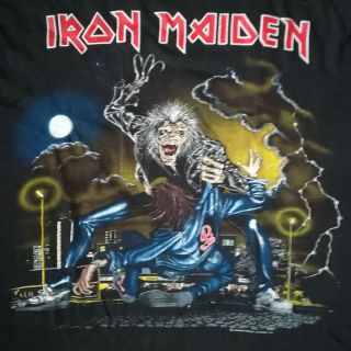 Iron Maiden Shirt Tour Europe 1990 L No Prayer On The Road Og Copyright Vintage
