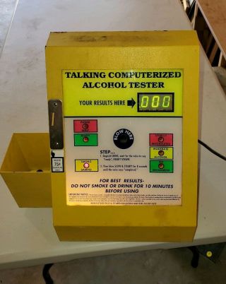 Vintage Coin Operated Computer Alcohol Tester With Key