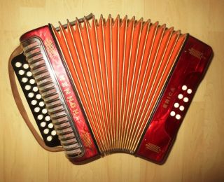 Hohner Erica - C/f - Vintage Accordion In Best - Made In Germany