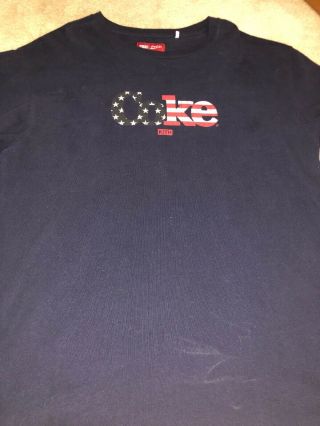 Kith Coca Cola Cherry Coke Vintage Tee Navy Large Rare Offers