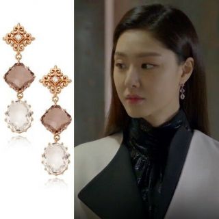 Rosemont Jewelry RK0072 EARRINGS Black Knight Sharon Korea Drama Vintage Arafeel 5