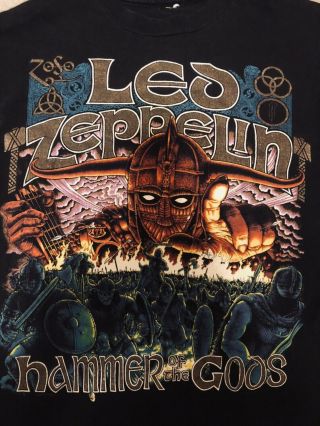 Led Zeppelin Hammer Of The Gods Vintage T - Shirt 1990 We Are Your Overlords