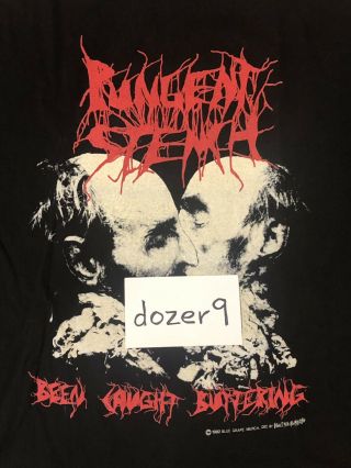 Pungent Stench Been Caught Buttering 1992 Vintage Tour Shirt Xl