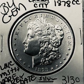 1878 Cc Bu Gem Morgan Silver Dollar Unc Ms,  U.  S.  Rare Key Coin 3130