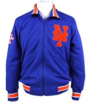 Authentic 1986 Mlb Mitchell & Ness York Mets Vintage Warm - Up Jacket