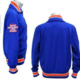 Authentic 1986 MLB Mitchell & Ness York Mets Vintage warm - up Jacket 4