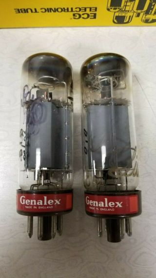 Pair Vintage Genalex Kt77 El34 6ca7 Amplifier Tube