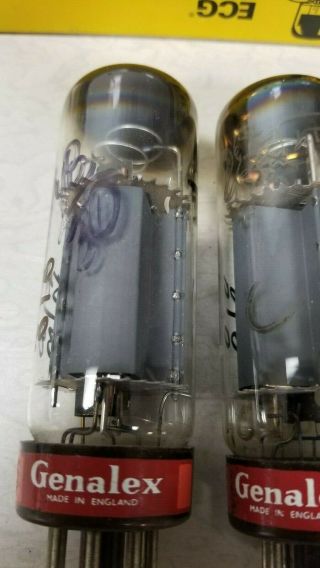 PAIR vintage GENALEX KT77 EL34 6CA7 amplifier tube 3