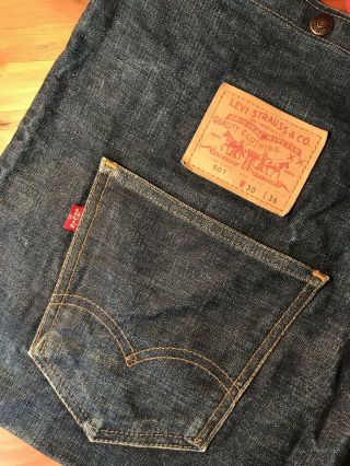 rare 70’s Vintage Levi Strauss Tote Bag Now Design San Fran Single Stitch Denim 2