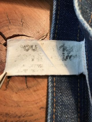 rare 70’s Vintage Levi Strauss Tote Bag Now Design San Fran Single Stitch Denim 5