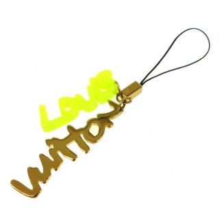 Auth Louis Vuitton Cell Phone Straps Bag Charm Key Holder M65763 Vintage Ak26049