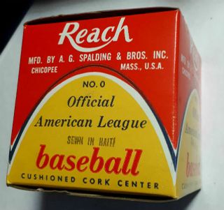 Rare Vintage Reach Spalding No.  0 Official Major League BASEBALL 2