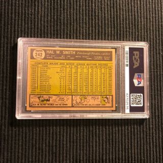 1961 TOPPS 242 HAL W.  SMITH VINTAGE PSA 6 EX - MT TOUGH PITTSBURGH PIRATES 2