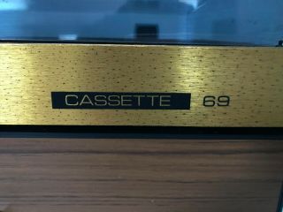 PAIR VINTAGE Cassette Storage Boxes Cases Wood Effect & Perspex - 2x69 Tapes 3