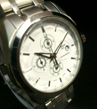 Vintage Swiss Made Quartz Date Gents Tissot 1853 Chronograph Watch 4