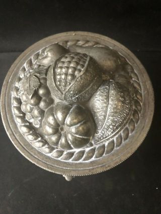 WONDERFUL HEAVY ANTIQUE PEWTER FOLD OUT ICE CREAM MOLD 4