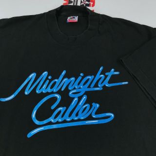 Vintage Midnight Caller Tv Series T - Shirt Size L / Xl 80 