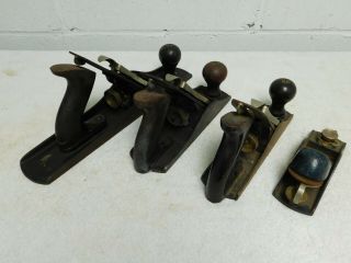 Vintage untouched 4 piece STANLEY BAILEY No 9 1/2,  3,  4,  5 hand plane set 4