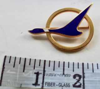 Stewardess Brooch Pin Vintage North Central Airlines Herman The Blue Goose