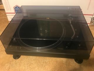 Vintage Technics SL - 1350 Direct Drive Record Player turntable dustcover 5