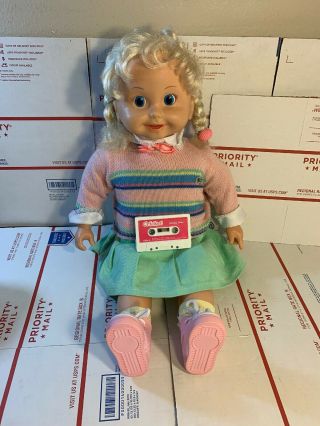 Playmates 1985 All 26 " Cricket Doll Eyes And Mouth Move To Cass