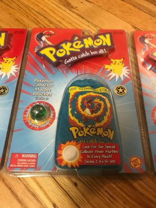 Vintage Pokemon Marble Pouch 1st Edition Rhydon Charmeleon Machamp Series 1 & 2 3