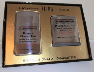 Vintage Zippo Lighters Bortz Coal Company Pennsylvania 4