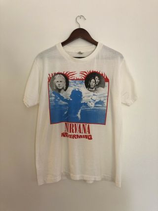Vintage Nirvana T - Shirt Bootleg Nevermind L Rare