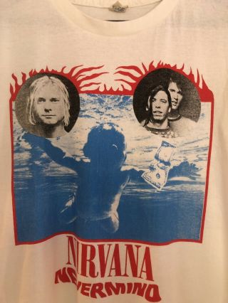 Vintage NIRVANA T - Shirt Bootleg Nevermind L RARE 2