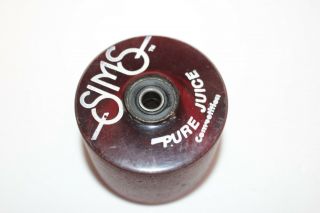 4 Vintage 1970 ' s SIMS Pure Juice Competition Skateboard Wheels Red 7