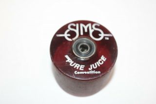 4 Vintage 1970 ' s SIMS Pure Juice Competition Skateboard Wheels Red 8
