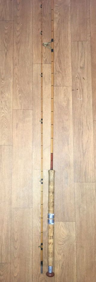 Vintage Hardy Palakona “the Wanless 6 Lb” Spinning Rod Bamboo Split Cane